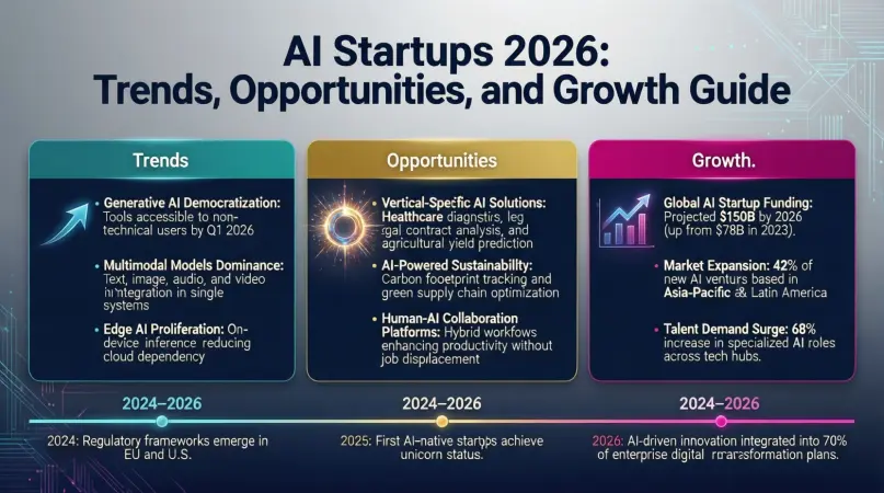 aI startups 2026 trends, opportunities, and growth guide