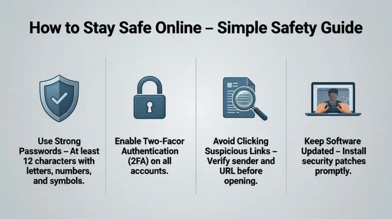 how to Stay safe online – simple safety guide