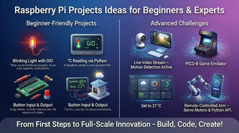 raspberry pi projects ideas for beginners & experts